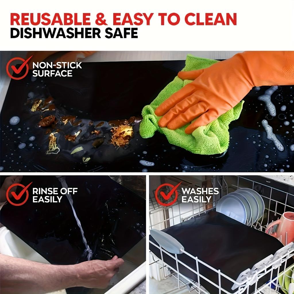 Non-Stick Gas Stove Top Burner Cover - Reusable Kitchen Protector for Clean Cooking - Gas Range Mat for Oven Liners