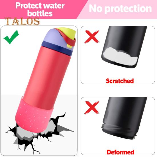 2Pcs Silicone Boot for Owala 24/32oz Flask Anti-Slip Protective Sleeve for FreeSip BPA Free Dishwasher Safe Cup Cover Accessories