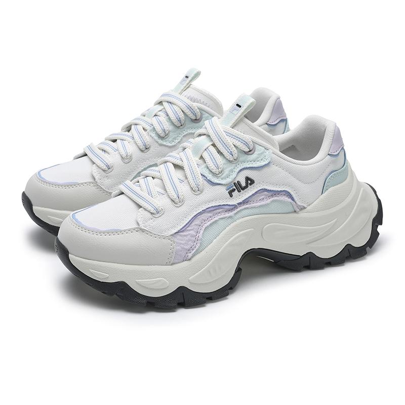 Fila Sofia 4 Zapatos Espina de Pescado Modernos Versátiles de Moda Tendencia Personalidad Amortiguadores Resistentes al Desgaste Zapatos Casuales de Caña Baja F12W521301FGP
