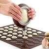 Macarons Silicone Mat Baking Mold Silicone Macaron Kit Pastry Baking Mat and Decorating Piping Pot with 4pcs Nozzles