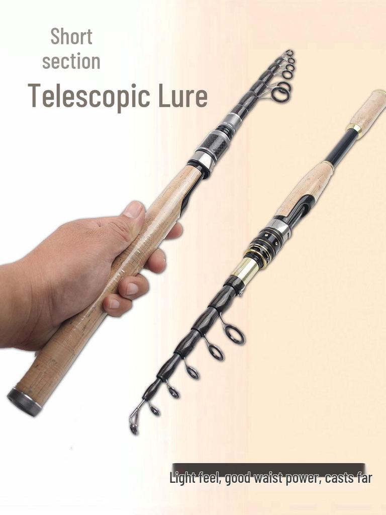 Ultra-kurze 2,1m Carbonfaser-Meeresrute für das Bootsangeln - Tragbar, Einziehbar, Professionelle Angelausrüstung