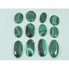 300Cts. Green Malachite Oval Cabochon Loose Natural Gemstone 12 Pcs Lot C-3066