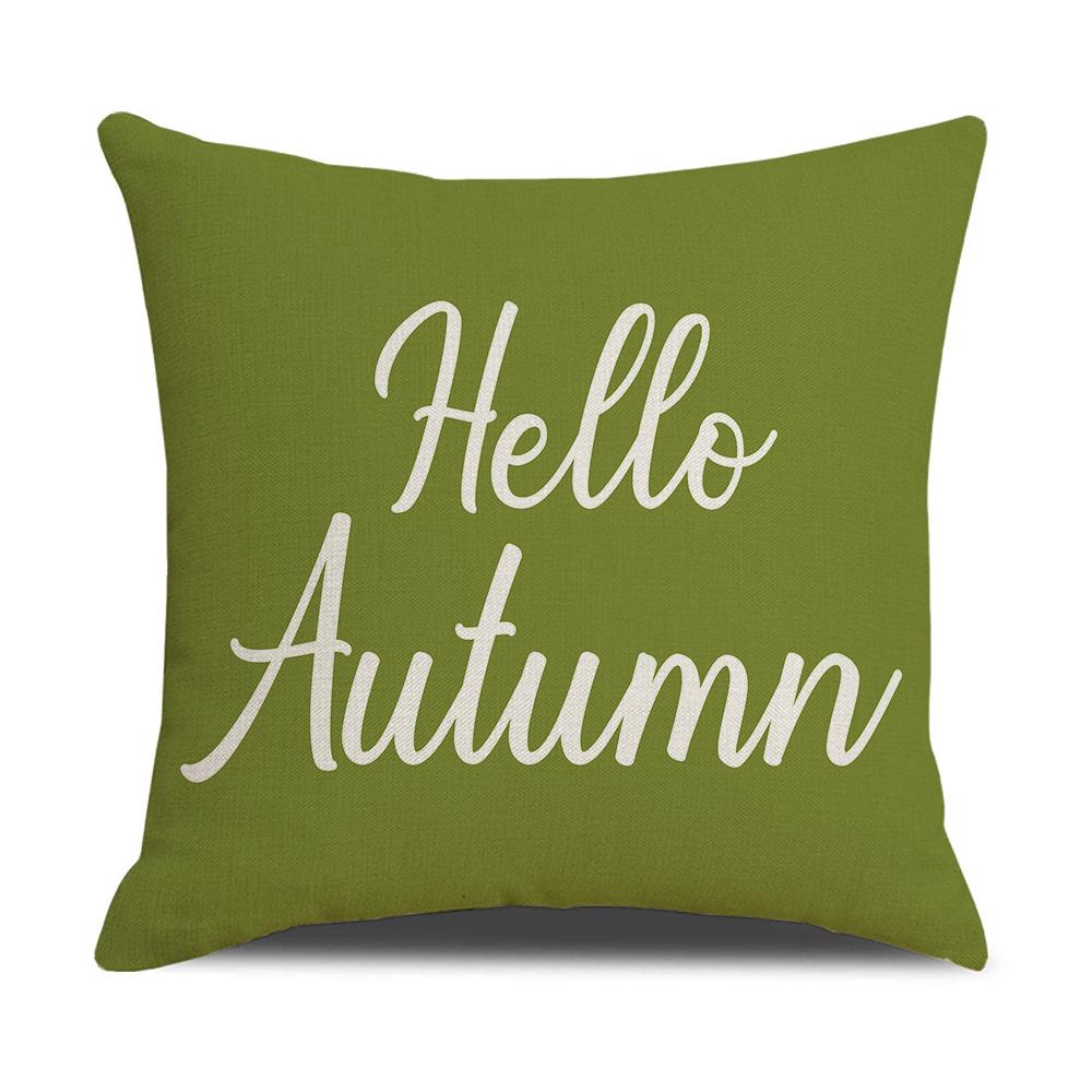 Colorful English Letters Autumn Linen Pillow Covers Home Furnishings Modern Simple Sofa Cushions