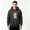 Men Anime Character Print Pullover Hoodie Casual Long Sleeve Sweatshirt for Daily Wear