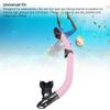 Dual Function Wet Full Dry Diving Snorkel with Bite Valve for Freediving Snorkeling Universal Diving Gear Easy Breath Pink