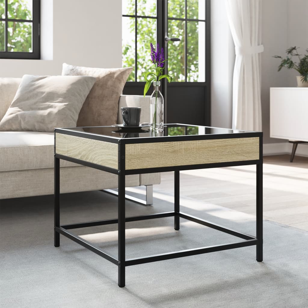 Infinity LED Coffee Table in Sonoma Oak 50 x 50 x 41 cm