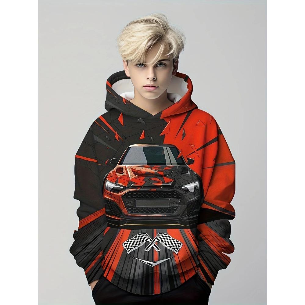 Spring Hoodies Truck Tractor 3D Print Streetwear Boy Girl Fashion Sweatshirts Oversized Hoodie Kids Pullovers Children Tracksuit
