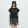 LALAFOX Lala Star Hotfix T-Shirt Short Sleeve T-Shirt Black Br2Ch029