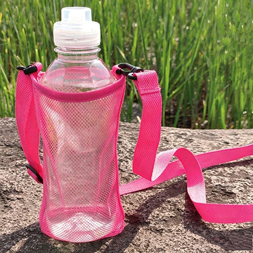 Unisex Protective Cover Mesh Bag Useful Cup Sleeve Mesh Cup Pouch Single Shoulder Water Cup Bag