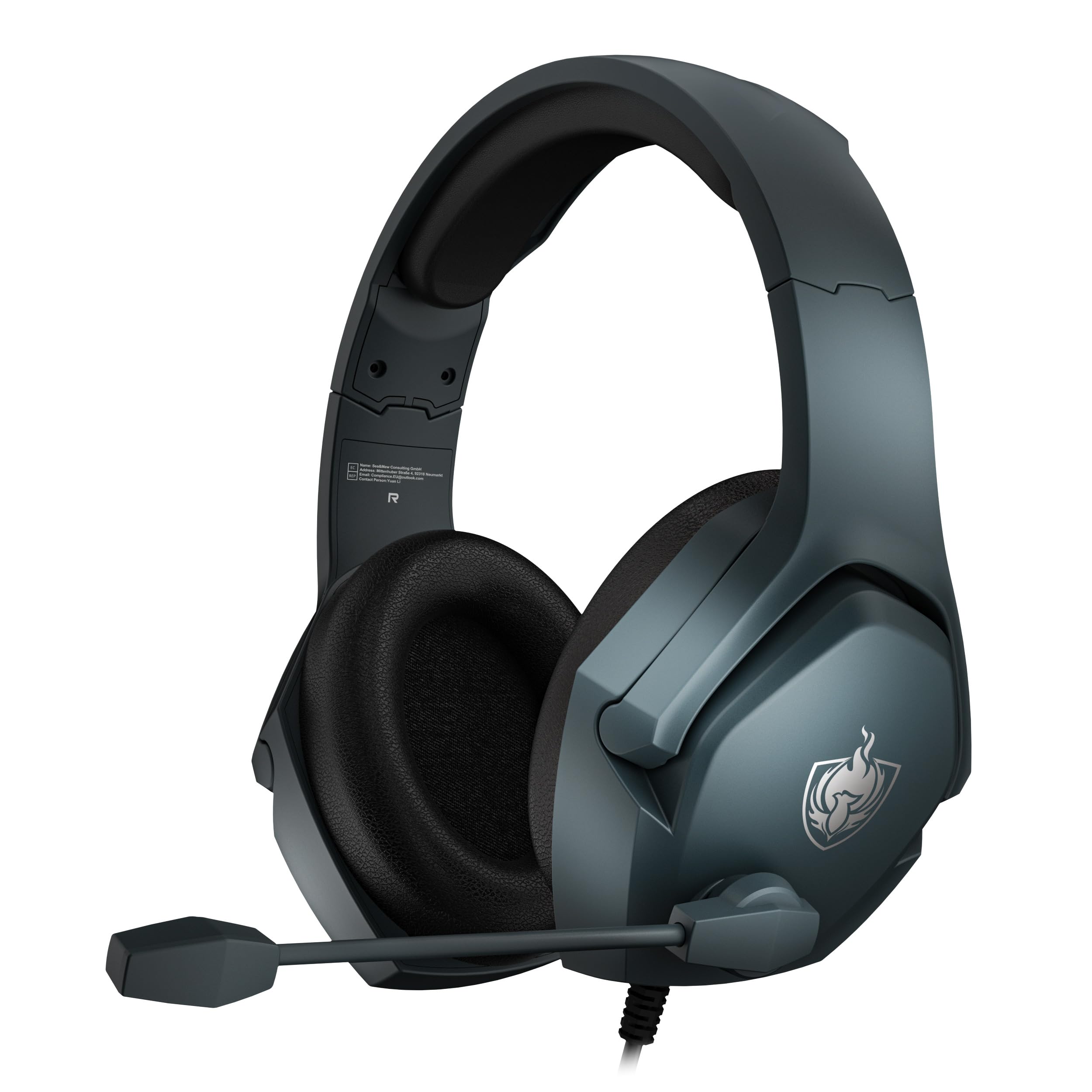 

Проводная игровая гарнитура PHOINIKAS для PS4, PS5 и ПК с микрофоном, шумоподавлением, мгновенным отключением звука, глубокими басами, удобная, легкая и растягивающаяся