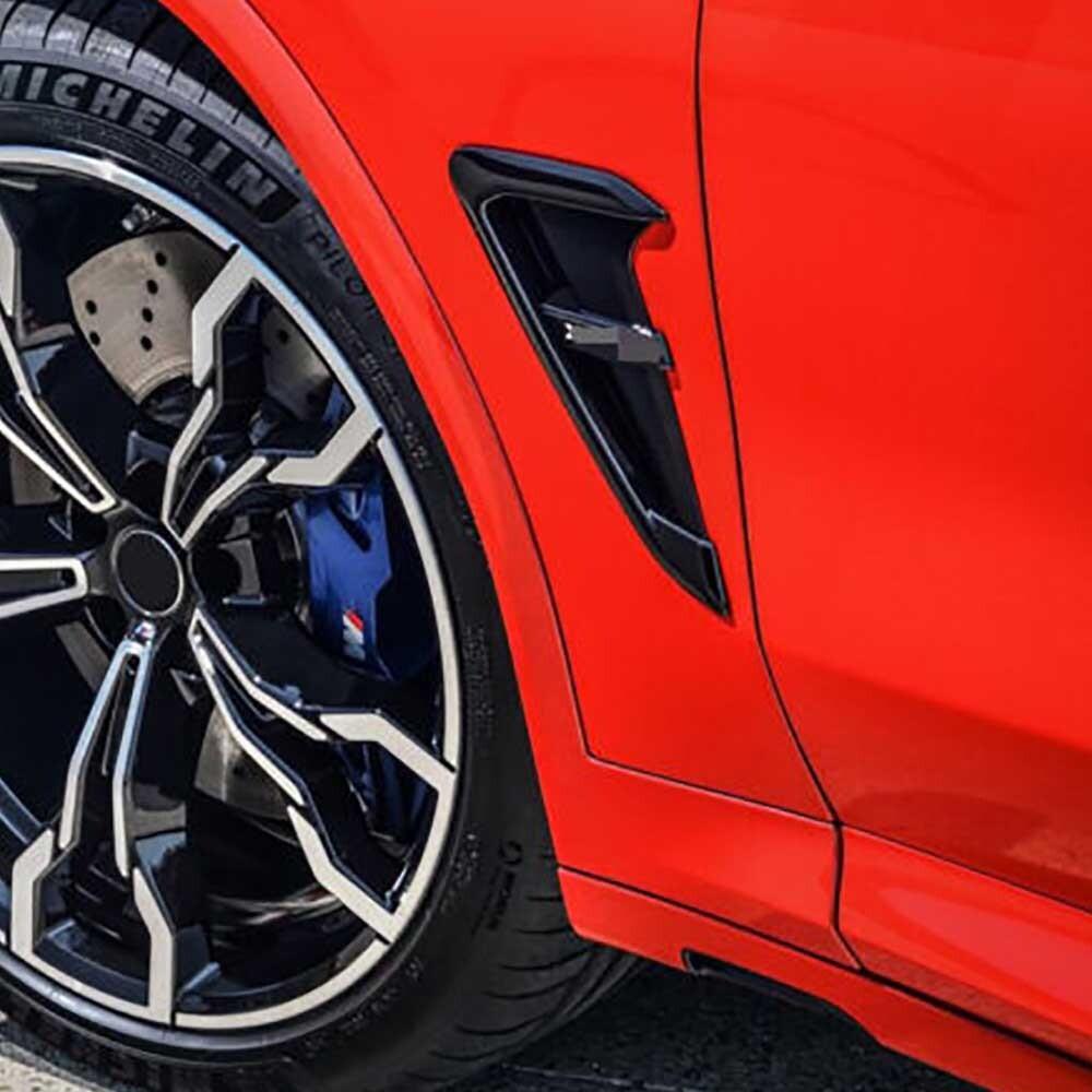 

Furulu Pair Black ABS Side Fender Air Vent Outlet Cover For BMW X3 G01 X4 G02 20