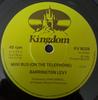 7inch Record BARRINGTON LEVY  Mini Bus On The Telephone KV8028 Kingdom Records 1984 UK Reggae Ska  Dub Used