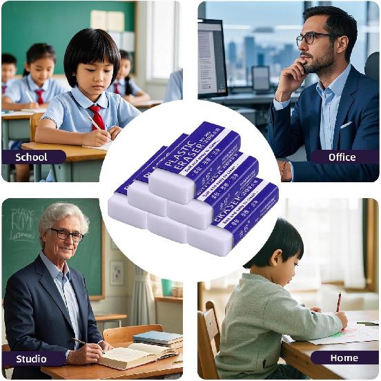 White Erasers, Artist Eraser for Drawing Art Sketching, Pencil Erasers for Kids Bulk Students School Supplies Office (8)