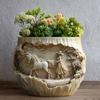 Beauty holding horse relief succulent plant flowerpot resin silicone mold plant horse goddess storage box candle cup gypsum mold