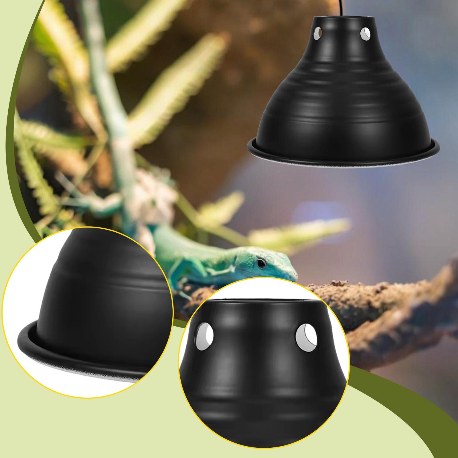 Reptile Dome Lamp Cover Aluminum Light Shade Replacement Lampshade for Terrarium Bearded Dragon Lighting Fixtures