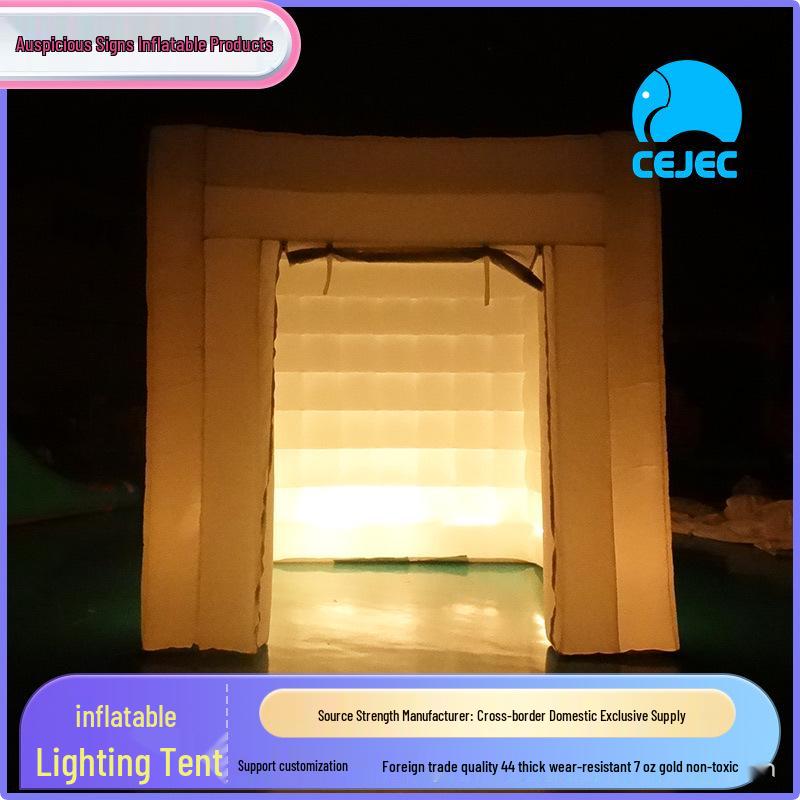 Inflatable Light-Up Rainproof Camping Tent for Outdoor Events and Parties