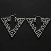 Long Geometric Triangle Earrings Retro High-end Earrings Gold Hollow Earrings Silver