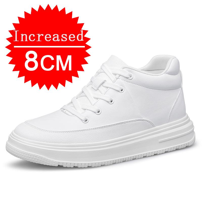 New Men Boots Genuine Leather Elevator Shoes Invisible Height Increase Shoes 4/6/8CM Men Casual Shoes Walking Work Shoes 37-44