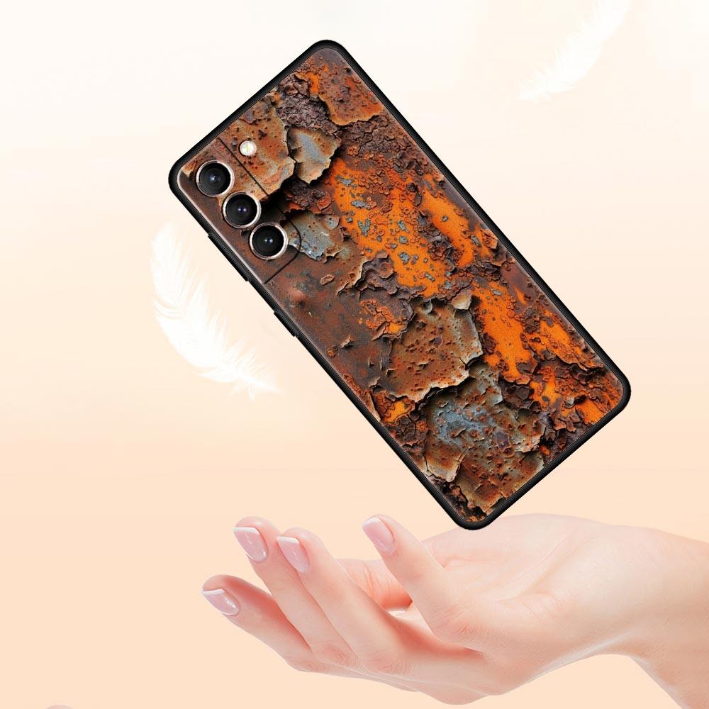 Vintage Industrial Style Rusty Phone Case Cover for Samsung Galaxy S25 S24 S23 S22 S20 S21 FE Ultra S25Edge S10 Plus 5G Soft TPU
