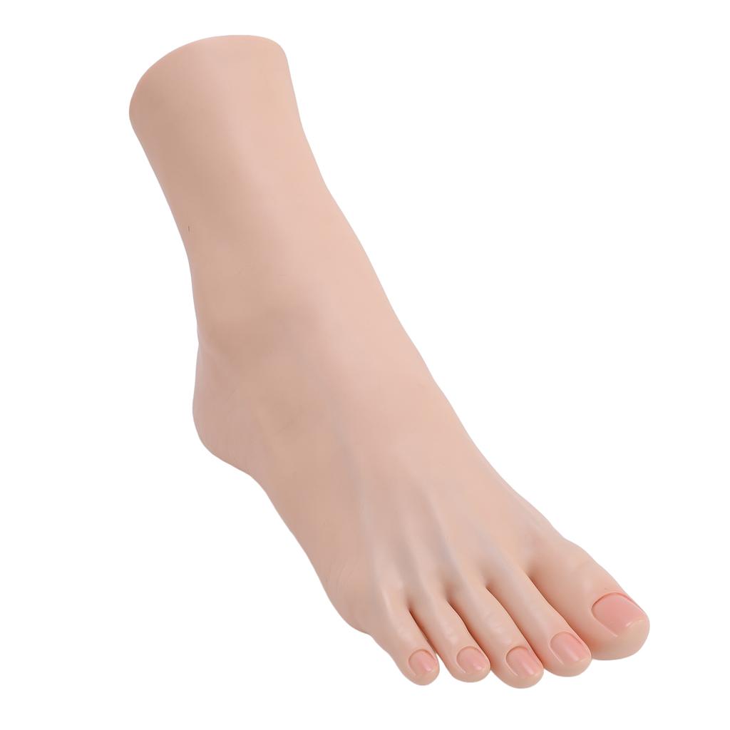 Model Picior Silicon Atingere Moale Articulație Flexibilă Poziționare Picior Mannequin Realist pentru Nail Art Afișaj Bijuterii Drept