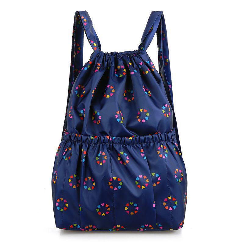 Summer Travel Large Capacity Drawstring Backpack for Fitness and Sports