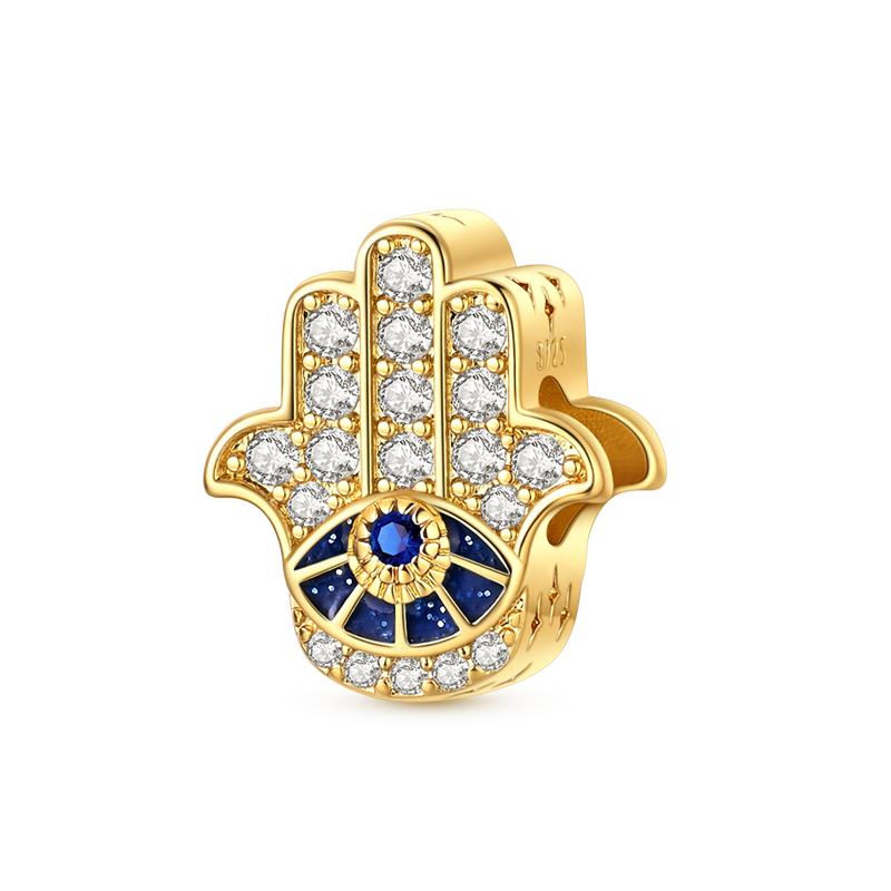925 Silver Golden Clover Charms Bead CZ Zircon Glowing Firefly Pet Cat Puppy Pendant Fit Original Bracelet DIY Jewelry