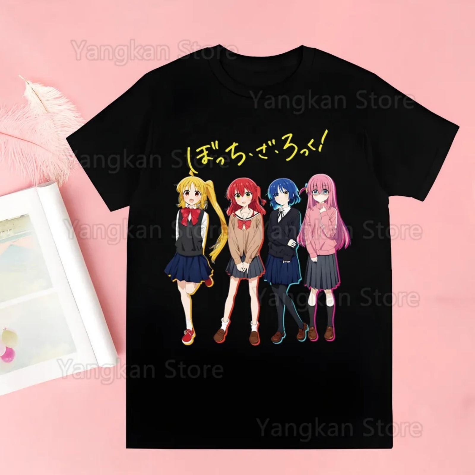 

Bocchi The Rock T-shirts Summer Music Band Anime Graphic Tees Funny Shirts Woman Hitori Bocchi Tshirts Crew Neck Harajuku Tops XXXXXL різнокольоровий
