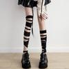 Lolita Soft Girl Cross Bandage Over-the-Knee Socks - Sweet & Cool High-Value Forest Style