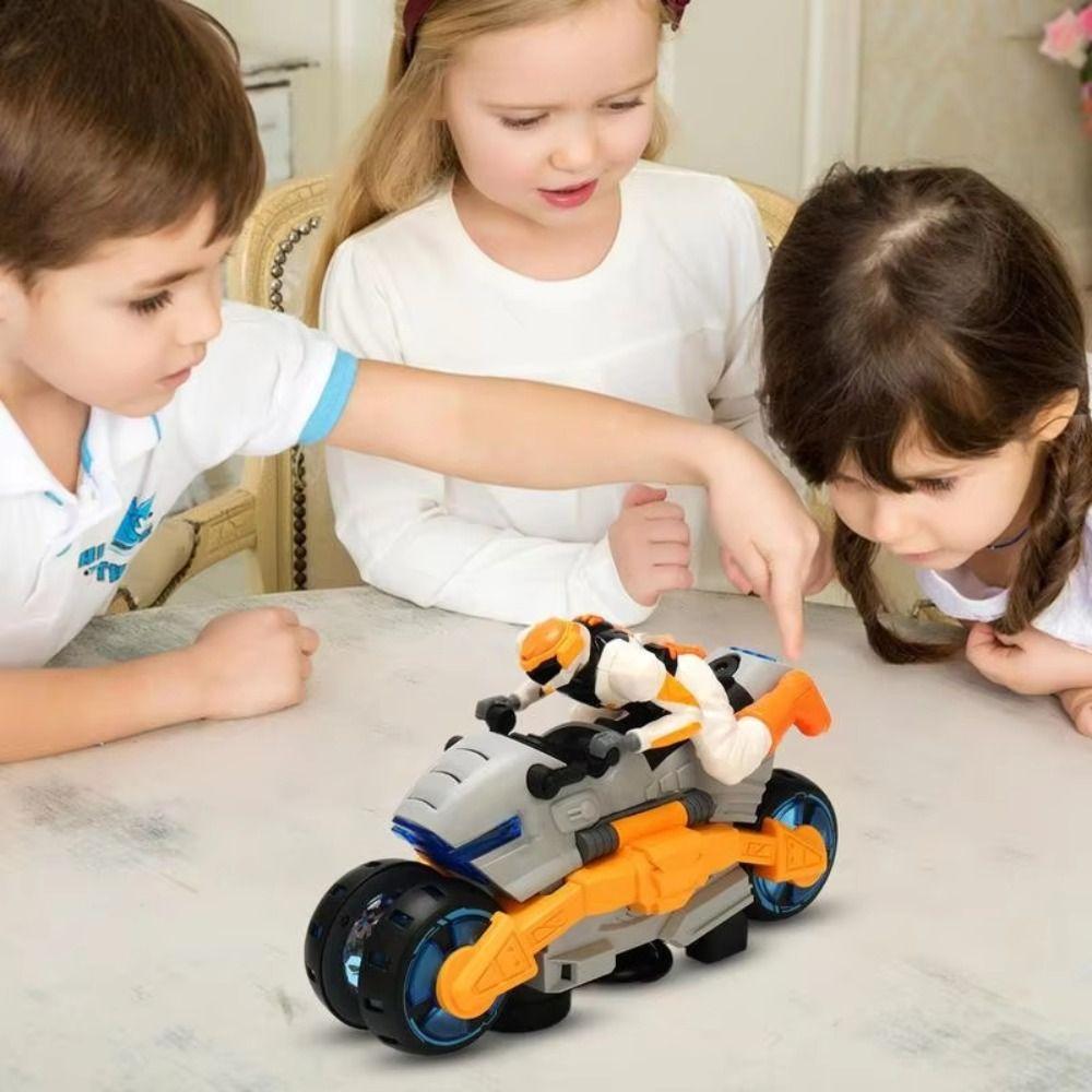 Transformable Deformation Motorcycle Toy 360 Rotating Transforming Motorcycle  Educational Fun