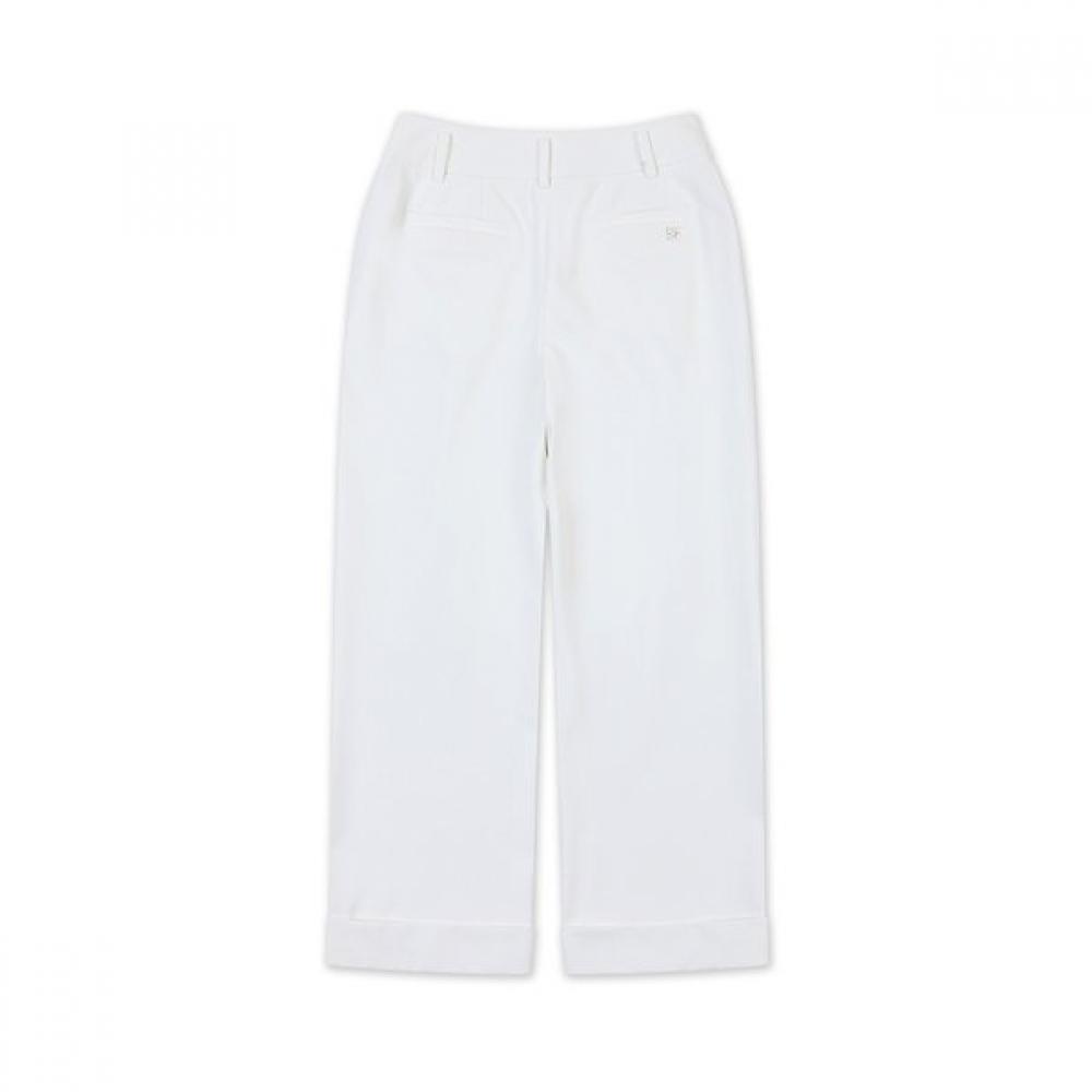 Onoff Women S High waiSt Roll Up Long pantS Of5002la White