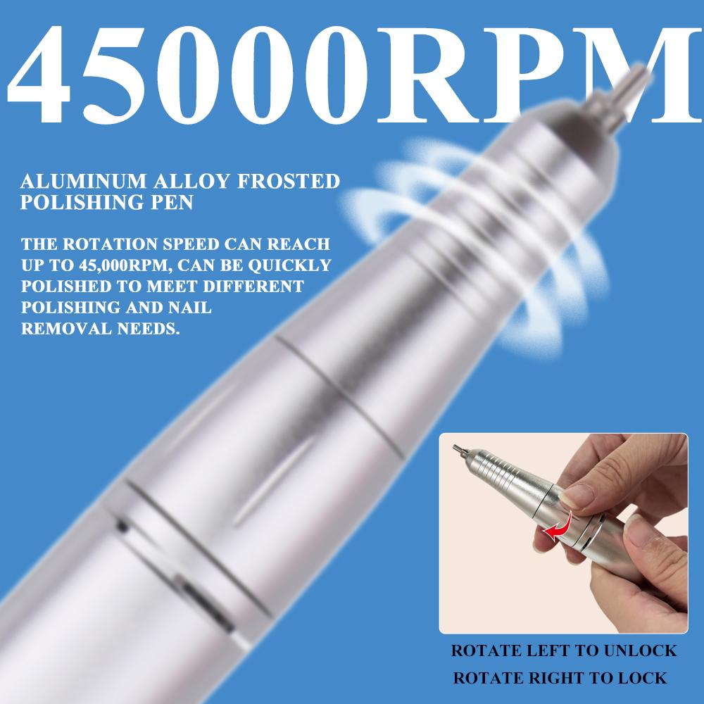 45000RPM Nail Drill Machine Electric Portable Nail File Rechargeable Nail Sander for Gel Nails Polishing For Home Manicure Salon