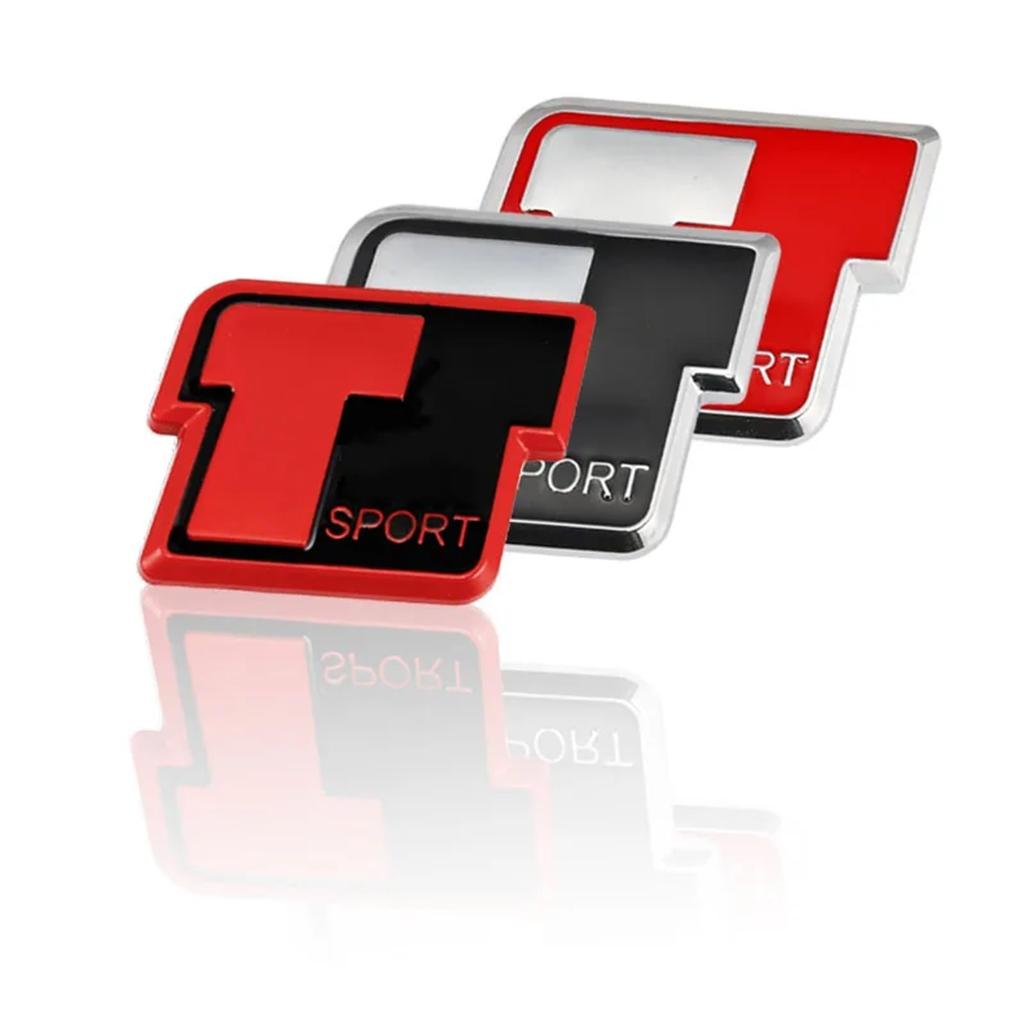 Car Sticker T Sports Sticker Emblem Badge Rear Trunk Decal for Toyota RAV4 Corolla