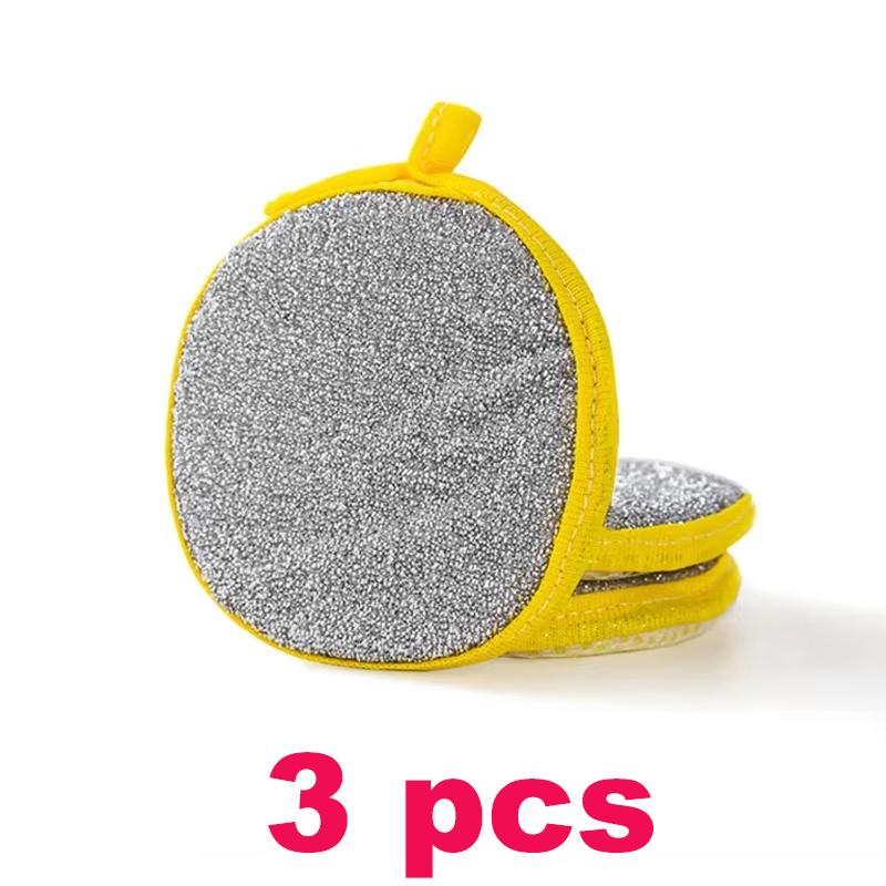 Dishwashing Sponge Non-stick Oil Dish Washing Magic Sponges Scouring Pads Kitchen Cleaning Tool Reusable Double Sided Dish Cloth
