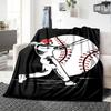 Baseball Theme Printed Blanket - Perfect for Couch, Bed, Travel & Outdoor Use | Machine Washable, Cozy & Durable.