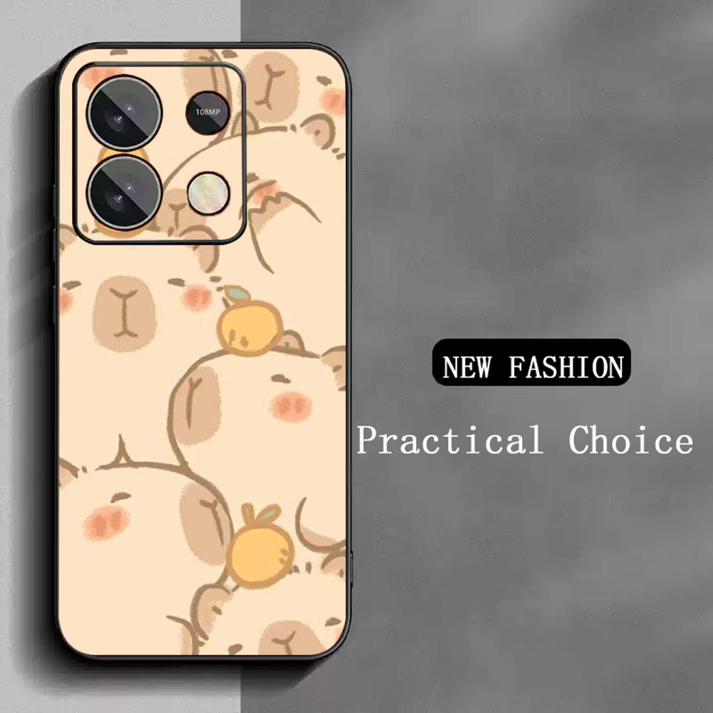 Cute Animal dog pattern lovely design  Phone Case For Redmi Note 14 13 12 11 Pro Plus S 5G 14C A3 Soft Black Phone Cover