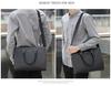 Men's PVC Horizontal Business Casual Briefcase - Large Capacity Laptop & Document Bag