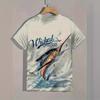 Summer Round Neck 3D Fish Printed Top Fashionable Casual Short Sleeved Men's T-shirts