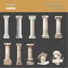 RetroStory Roman Column Sticker Pack: 6 Styles, 10 Sheets - Venus Journal and European Retro Decoration Stickers.