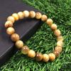 8mm Natural Yellow Star Tiger Eye Gemstone Beads Jewelry Stretch Bracelet For Good-Luck RBB-48