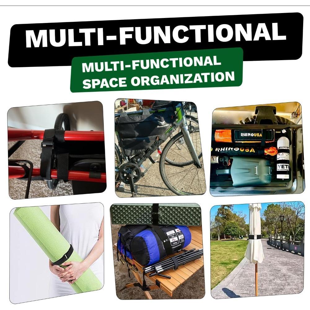 Hook and Loop Straps with 24 Buckles Adjustable Reusable Cable Strap Arbitrarily Free Cut Length Fixing Nylon Cinch Strap