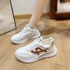 Fashion sports shoes women's soft-soled women's shoes 2025 spring new soft leather versatile white shoes lightweight casual running shoes