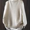 Winter V-Ausschnitt Weste Damen Locker Geschnitten Layering Strickjacke Herbst Warm Mode Übergroß Ärmellos