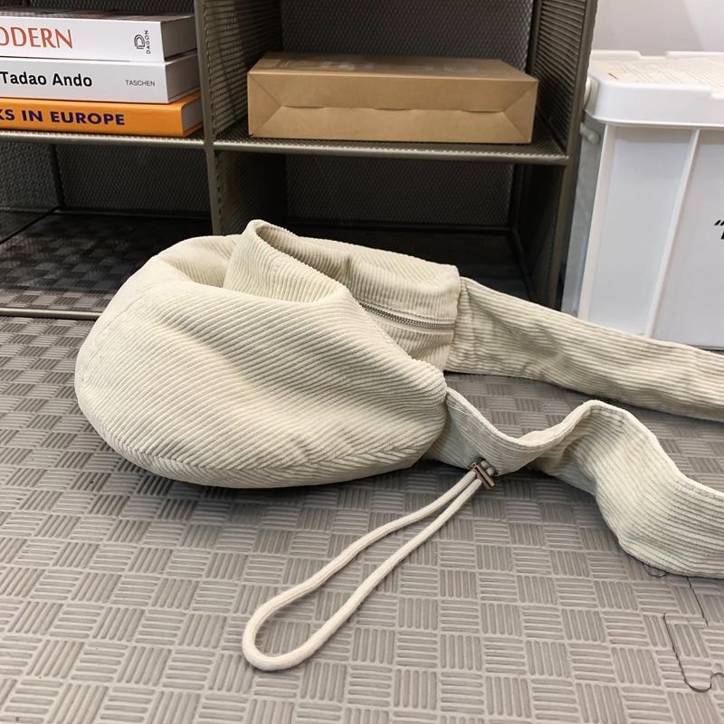 Leichte Cordtasche, einfarbig, Umhängetasche für Damen, Reise-Umhängetasche