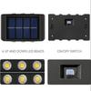 6pcs 6LED Solar Light Outdoor Waterproof Up and Down Luminous Lighting for Garden Fence Decoration Sunlight Wall Lamp