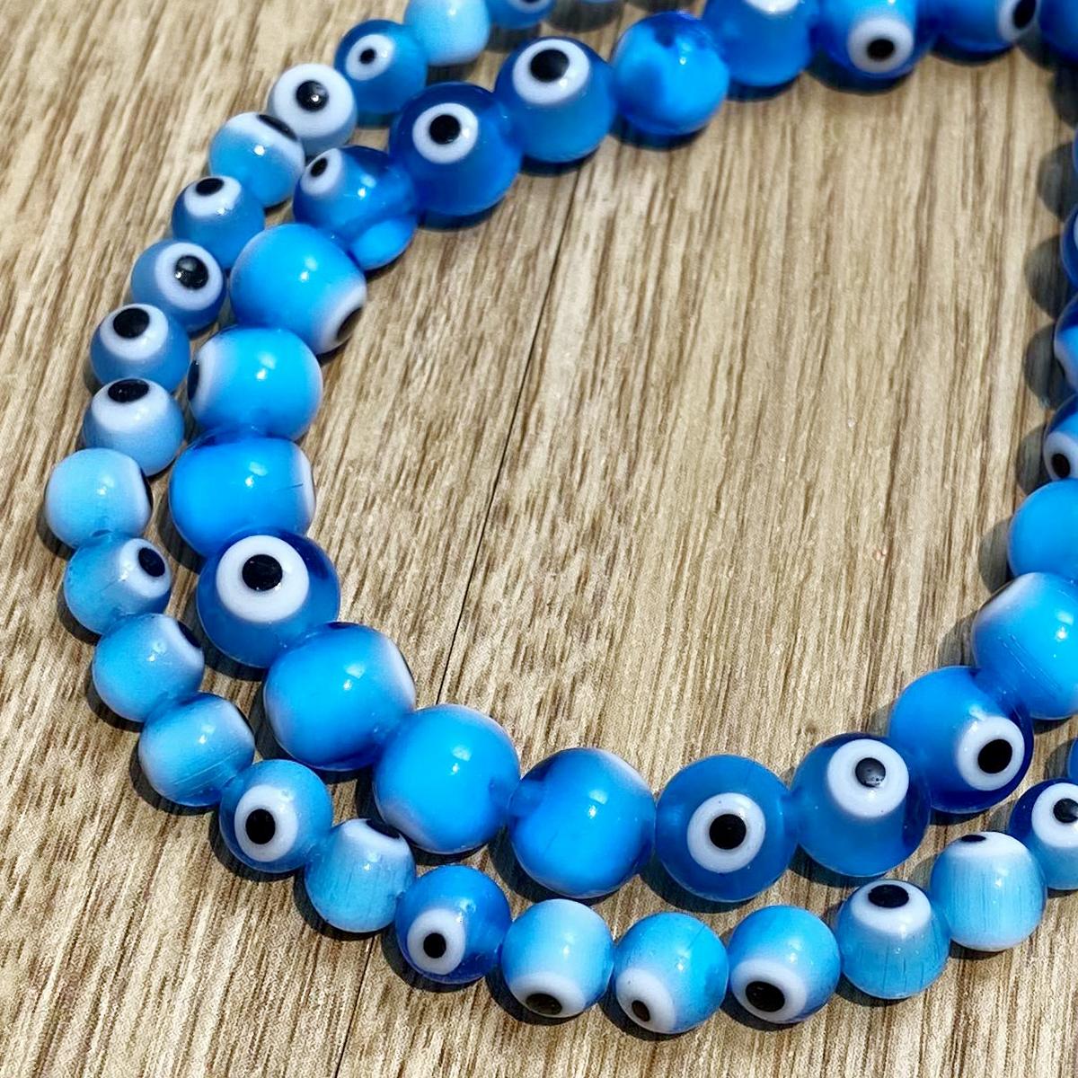 

Стеклянные бусины миллефиори круглой формы 4/6/8 мм с узорами от сглаза для изготовления ювелирных изделий своими руками 6mm 65pcs синий