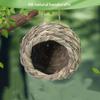 Breathable Woven Hanging Bird Nest Natural Handmade Birdhouse Safe Parrot Hideout for Outdoor Garden Patio Yard Pet Bird Bedroom