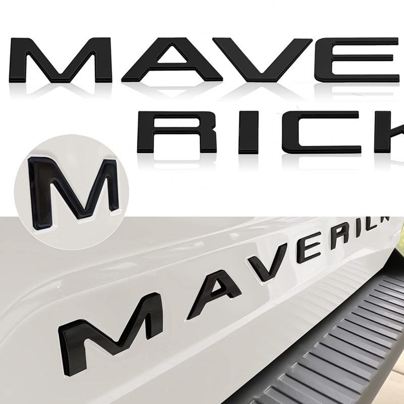 Car 3D ABS Tailgate Rear Trunk Body Badge Emblem Decals Sticker Nameplate For Ford Maverick  2022 2023 Letters