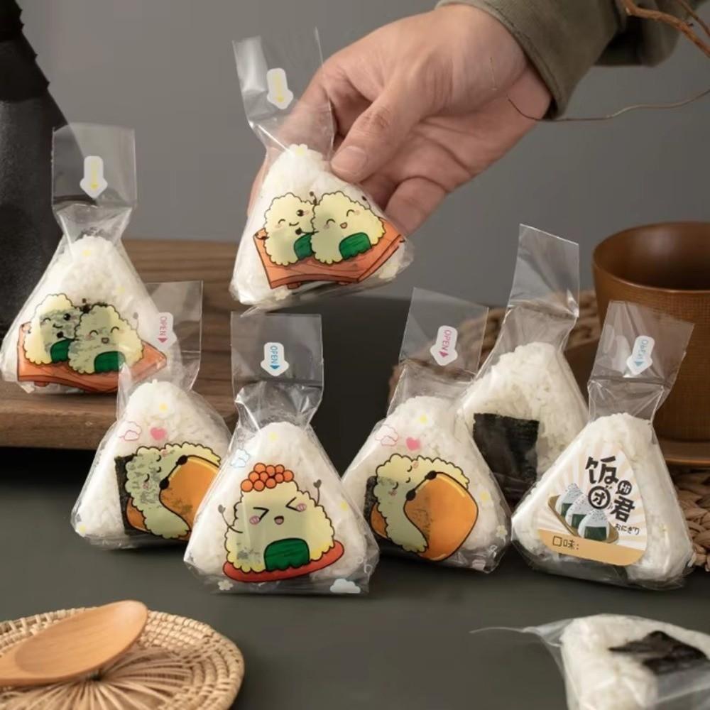 50Pcs Making Mold Sushi Bag Onigiri Nori Seaweed Onigiri Wrap Plastic Bags