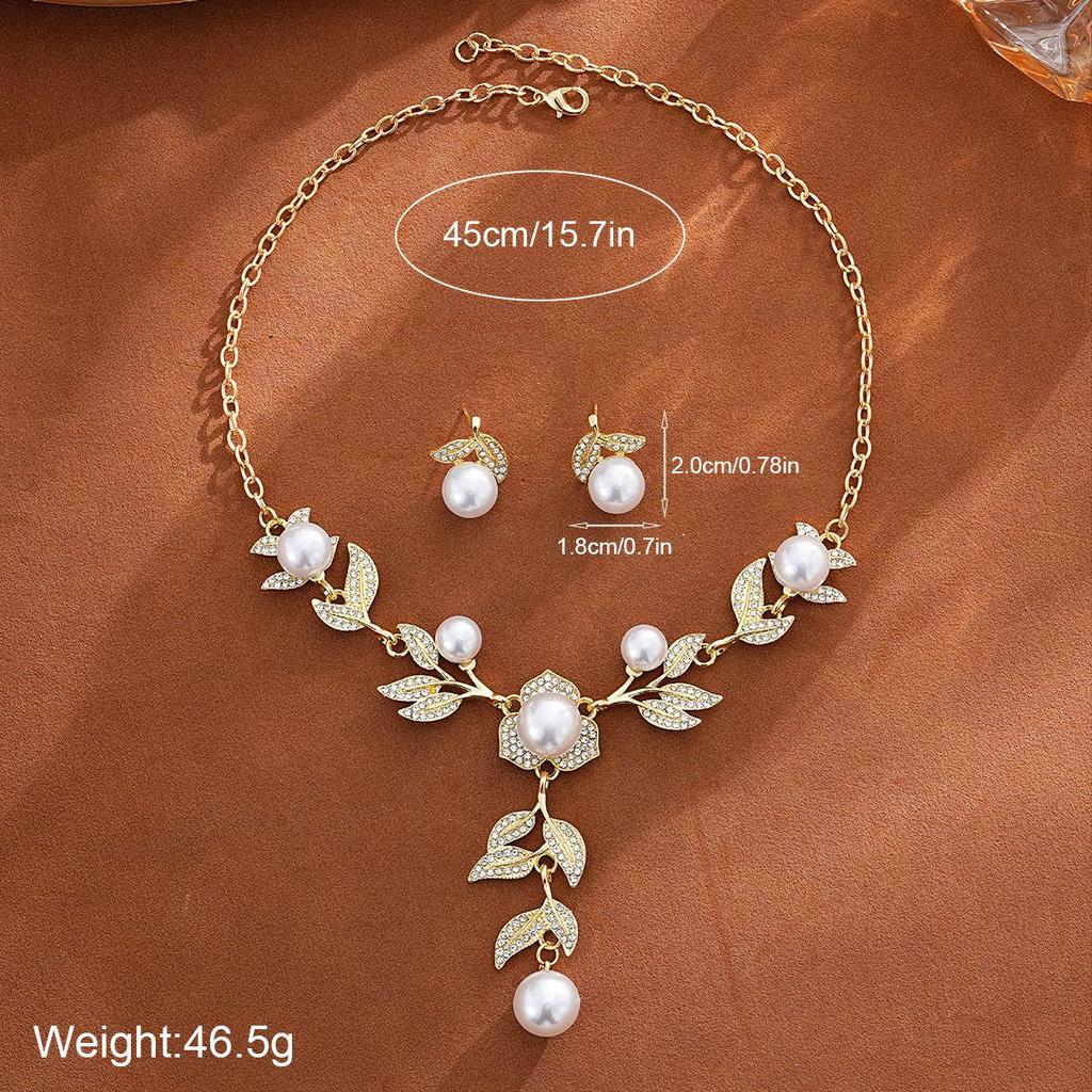 Elegant European & American Pearl Necklace Set: Light Luxury Bridal Wedding Accessories