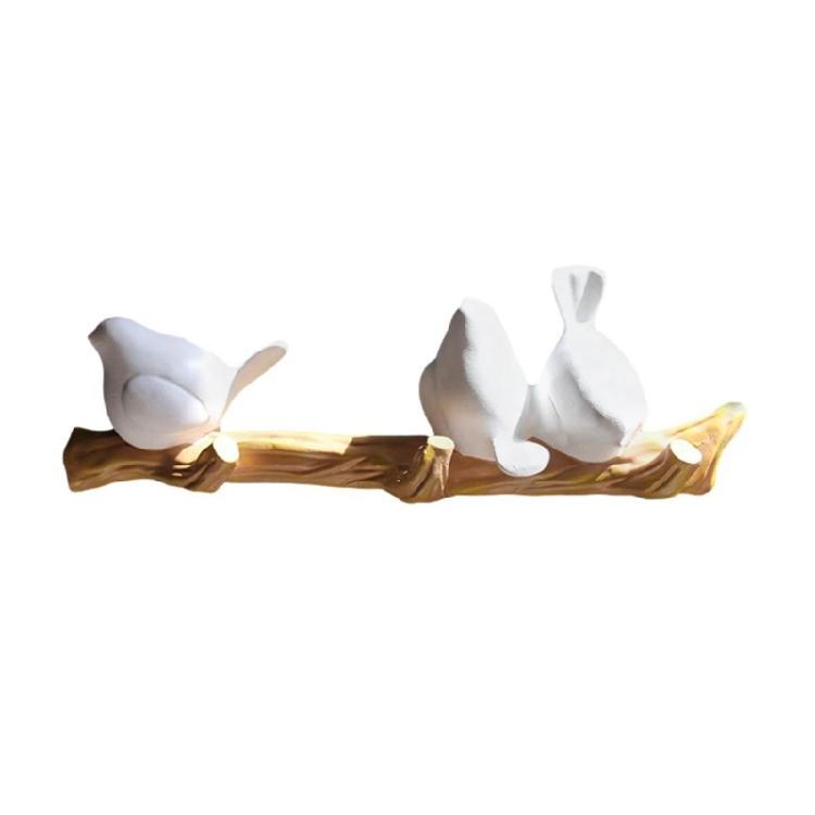 Easy Install Resin Bird Hook for Hanging Keys Hats Wall Mount Decorative Coat Hanger Kitchen Towel Storage Rack